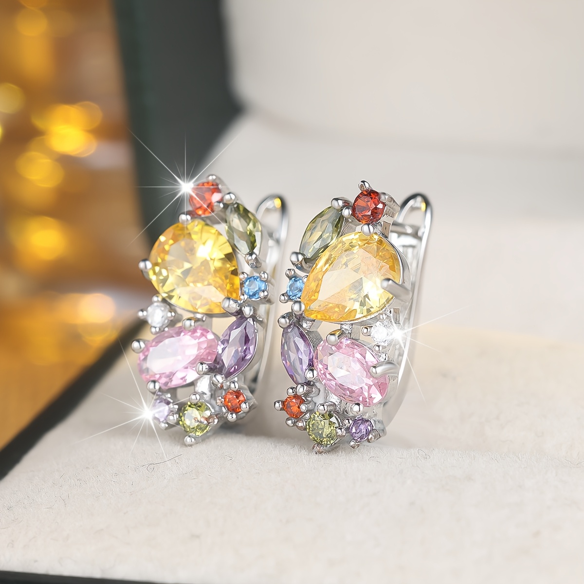 Luxurious Personalized Silvery Earrings for Parties